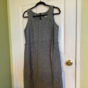 Gray linen dress